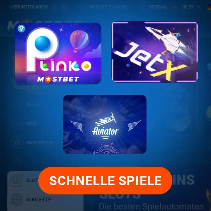 Große Auswahl an schnellen Spielen bei Mostbet Deutschland